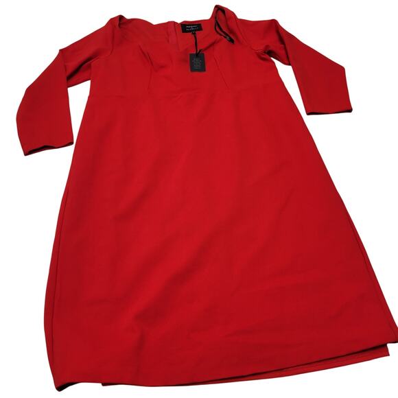 Jason Wu X Eloquii sweetheart fitted red midi dress formal - Picture 2 of 9